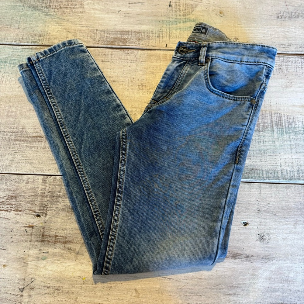 UMM‎ Mens Blue Denim Jeans Slim Fit Stylish Casual Everyday Pants